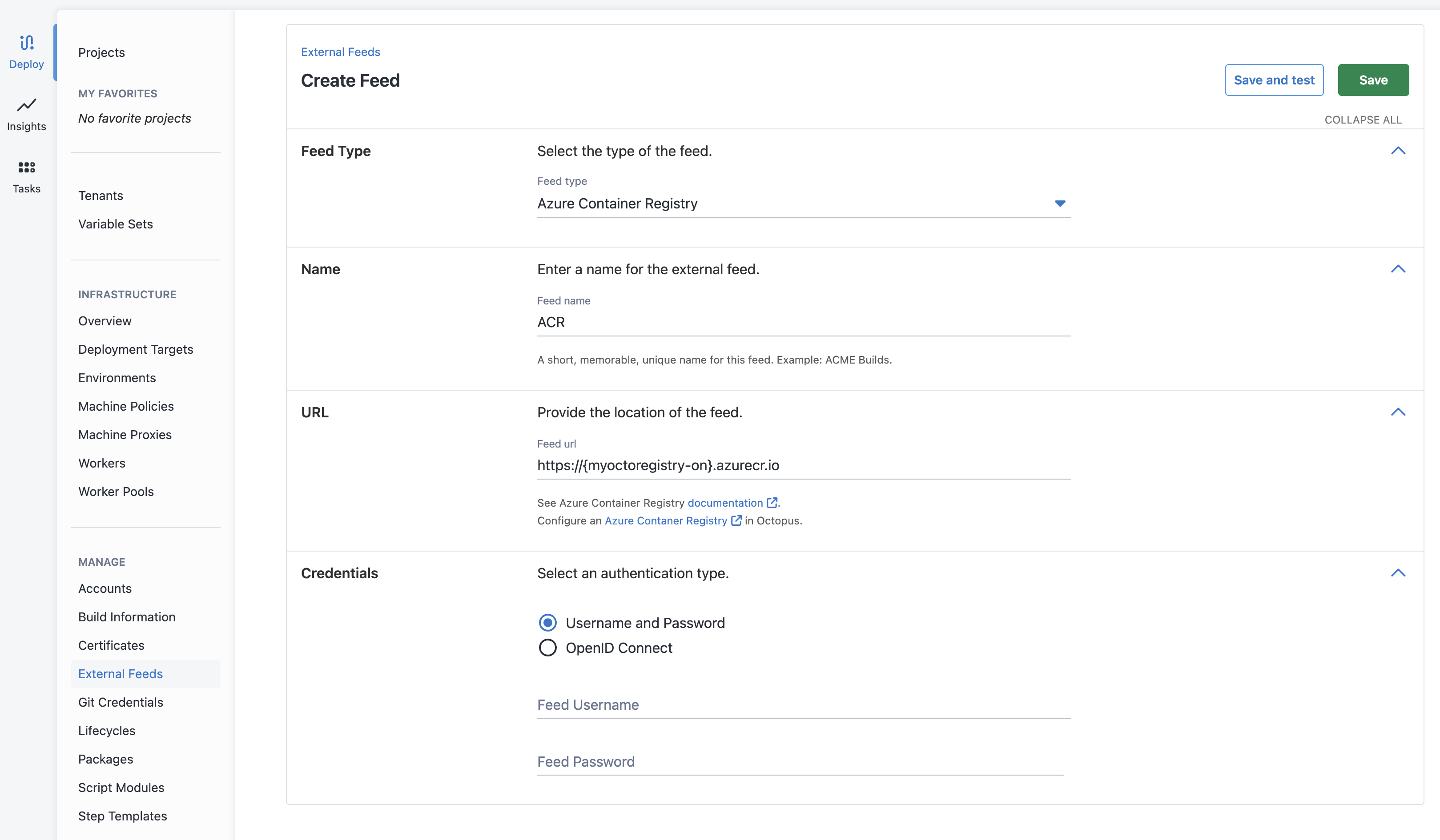 Azure Container Services Registry Feed