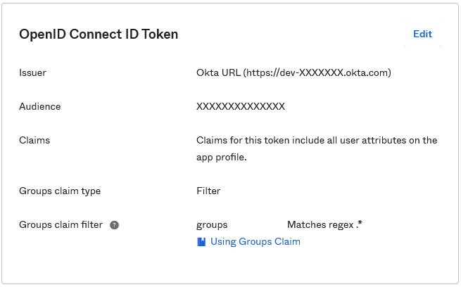 Okta Groups claim